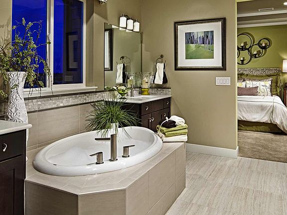 Example of Residence 4004 Master Bathroom - Colors and materials will vary on actual home.