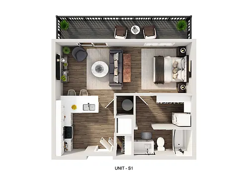 Floor plan The Studio Terrace