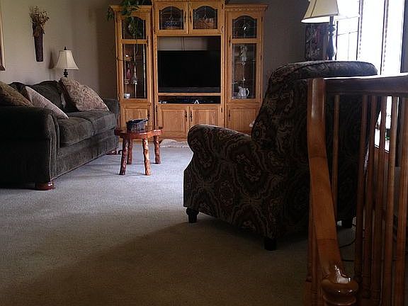 from foyer into living room