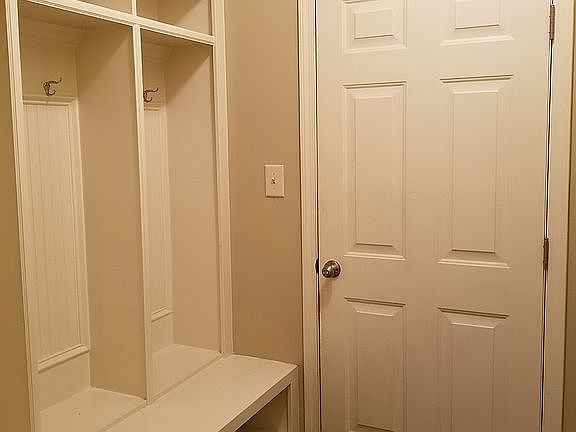 Mud room off garage entry