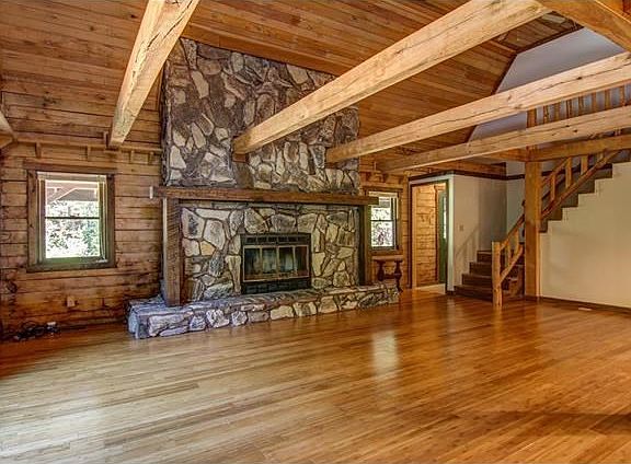 Stone Woodburning Fireplace.....