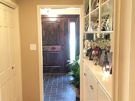 Coat closet in entry way