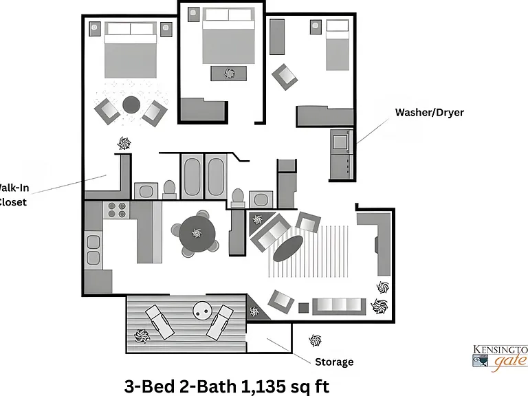 3x2 l 1,135 sq ft l Kensington Gate 3x2 l 1,135 sq ft l Kensington Gate