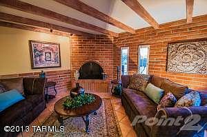 Living room with fireplace