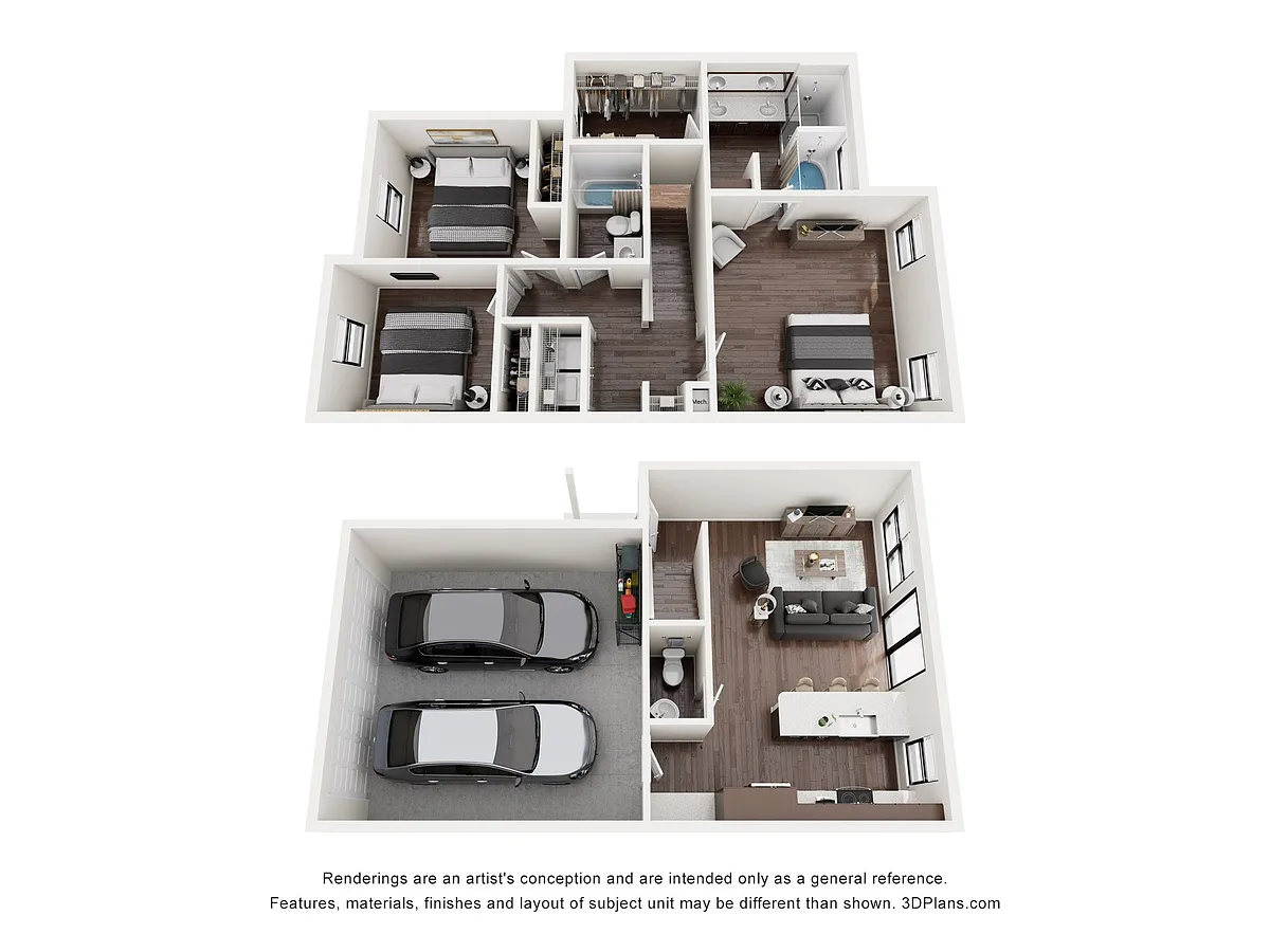 Floor plan C3A Townhome - Attainable Housing