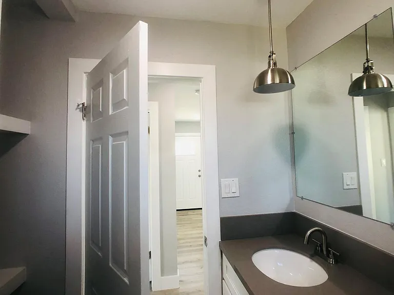 Bathroom and shelving