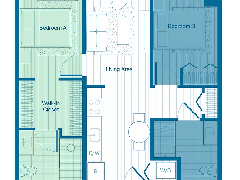 2 Bedroom - B1.1 Layout 2 Bedroom - B1.1 Layout