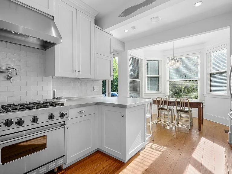 Kitchen open to breakfast room