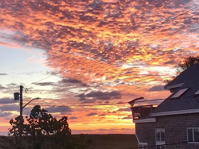 Sunrise from deck