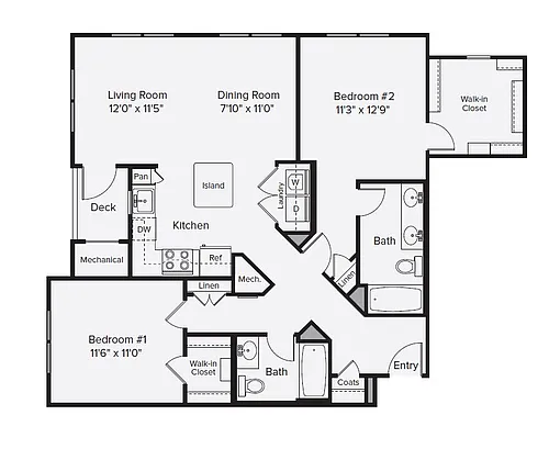 Floor plan B10-3-1145
