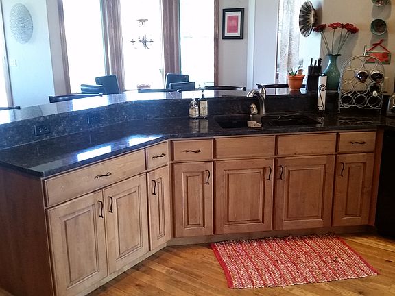 Open kitchen with granite