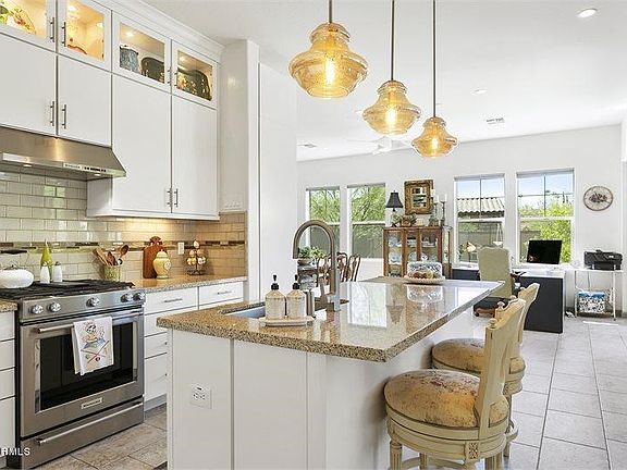 view of kitchen island