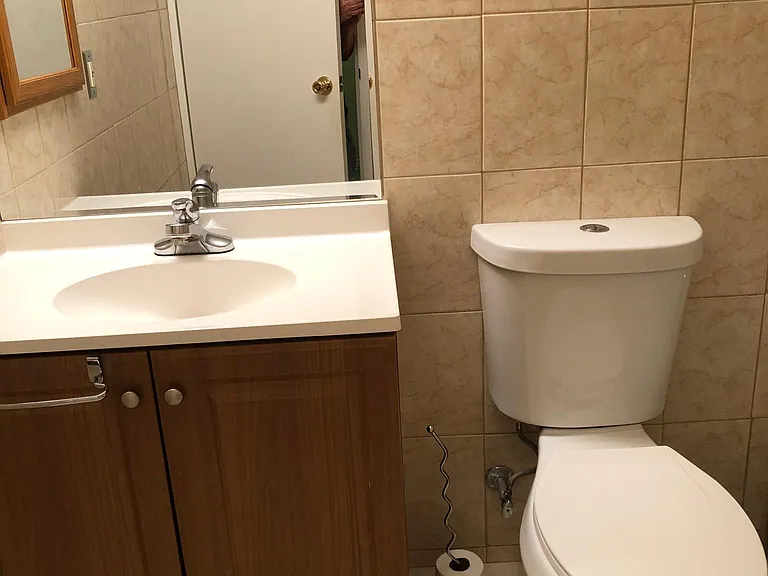 Bathroom cabinet with mirror.