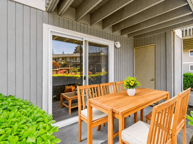 Private patio living, made for morning coffee, outdoor dining, and relaxing evenings at home. Enjoy your own outdoor retreat with plenty of space to unwind and entertain. Private patio living, made for morning coffee, outdoor dining, and relaxing evenings