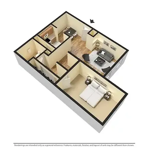 Floor plan 1 Bedroom
