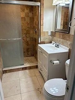 Walk-In Fully Tiled Shower