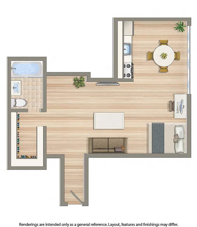 Floor plan Studio B