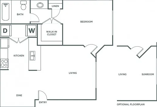 One Bedroom One Bath (667 SF) One Bedroom One Bath (667 SF)