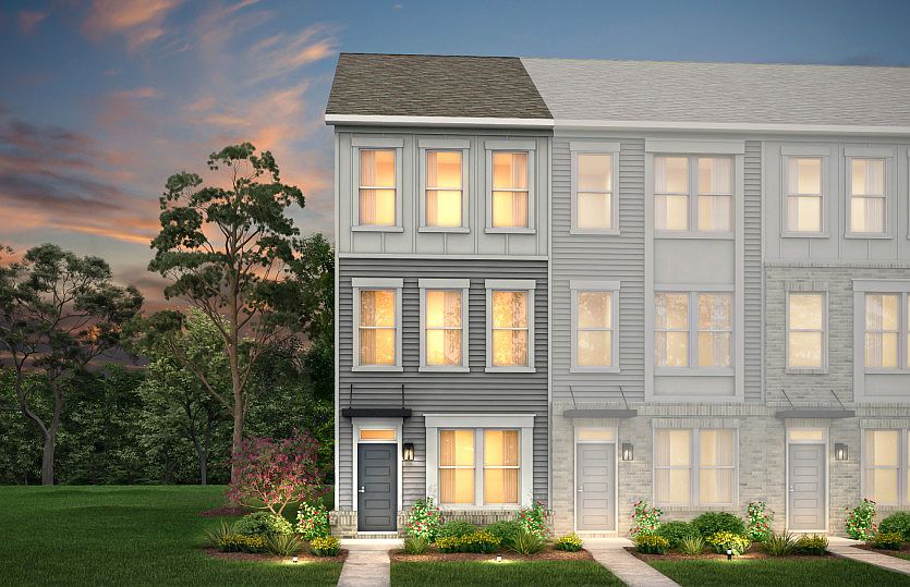 Evans Exterior 4 features siding, covered front door and 1-car tandem rear load garage