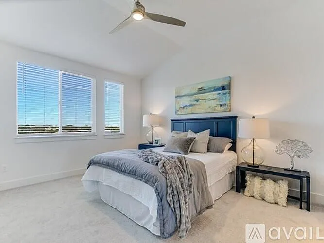 Primary bedroom with king bed