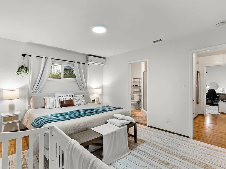 Your perfect retreat: a bedroom with the added luxury of an en suite bathroom.