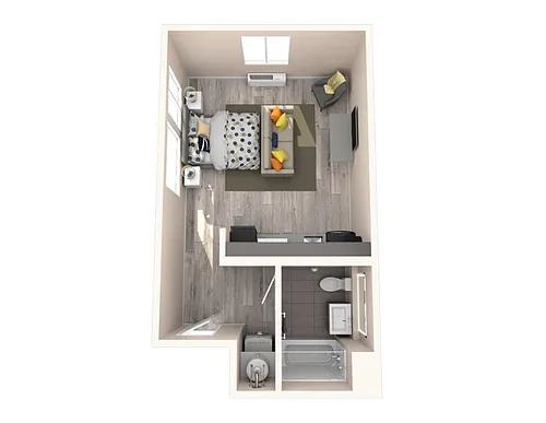 Floor plan Studio B