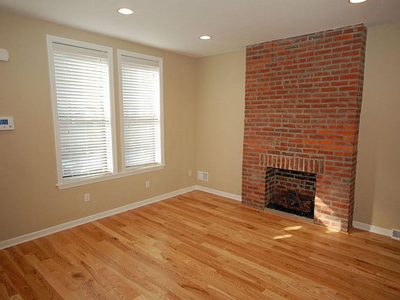 Living room with gas burning logs