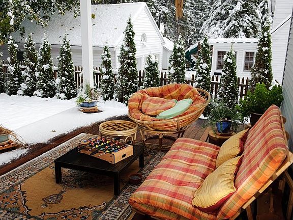 relax on covered porch
