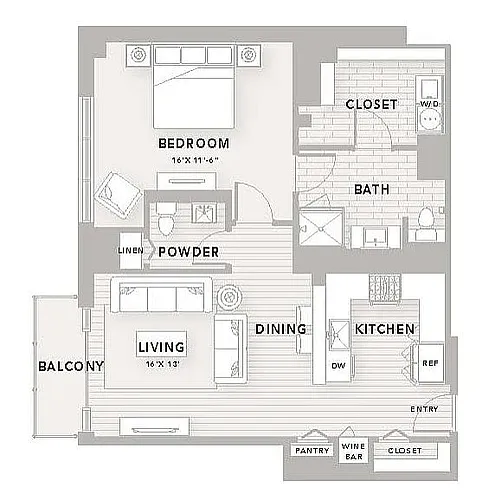 Floor plan A16