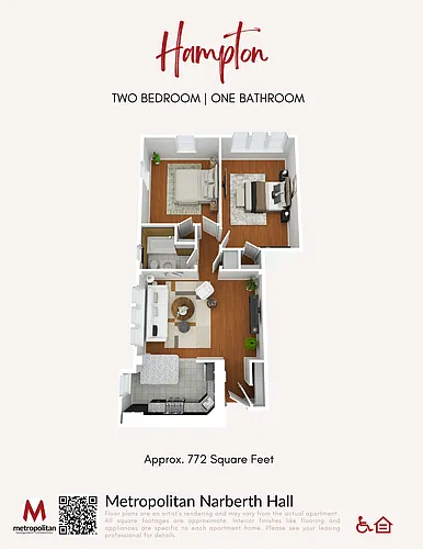 Floor plan Hampden 2 Bedroom