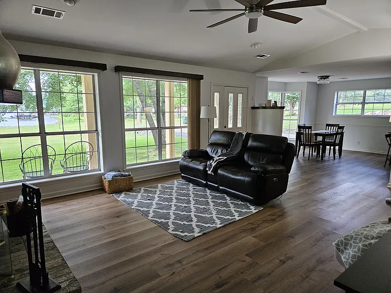 Living room with view of Lake Hamilton.