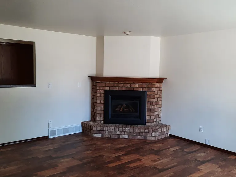 Living Room with gas fireplace.