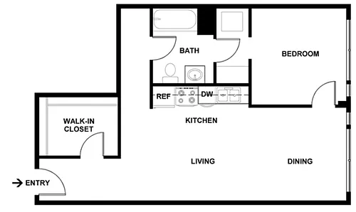Floor plan 1X1E