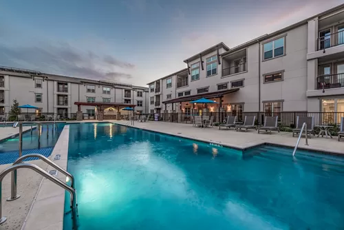 Sparkling Pool - Overture Frisco 55+ Active Adult Apartment Homes