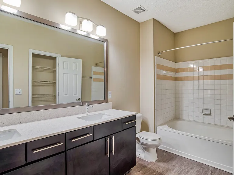 Double vanity counters available in select apartment homes