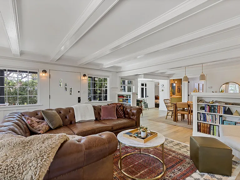 Living Room with original 1910 craftsman details
