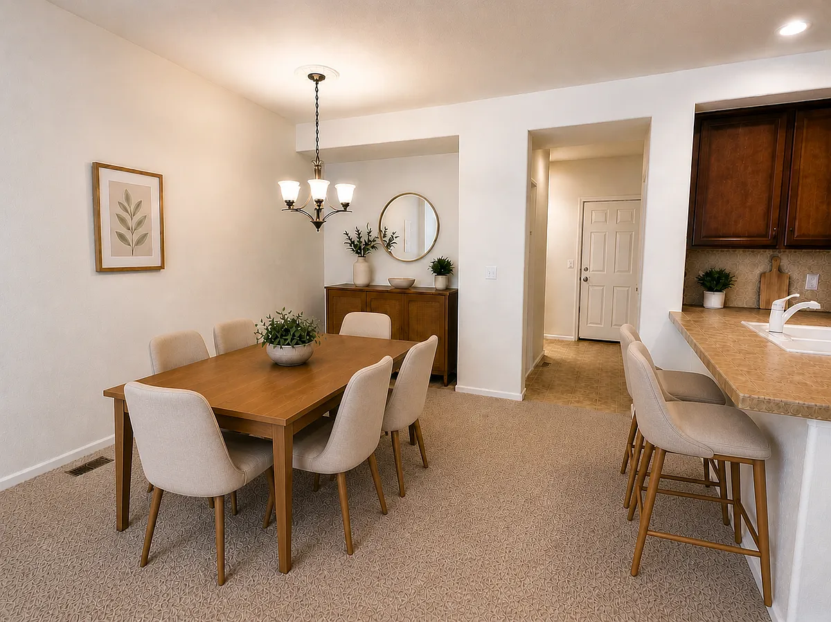 Dining Room | Main Floor - AI Staged - 5412 Seal Aly