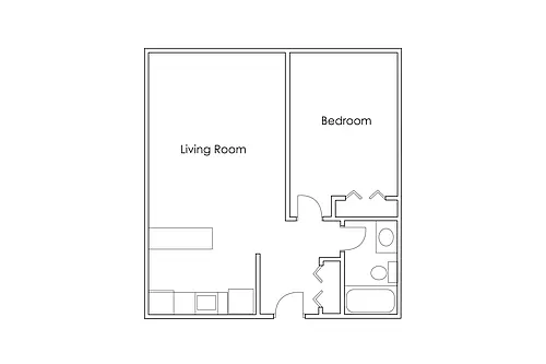 Floor plan 1 Bedroom