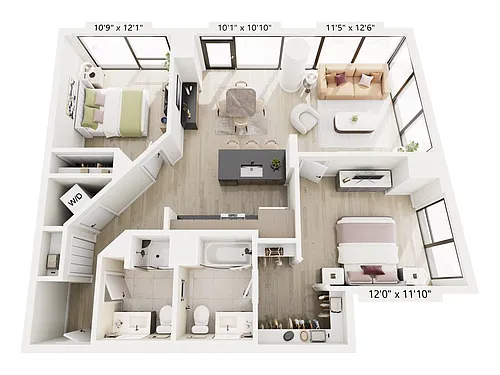Floor plan 2B-1
