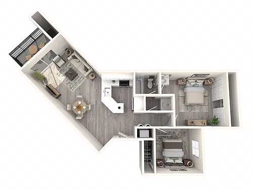 Floor plan 2X1 D