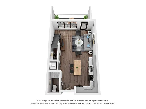 Floor plan Loft L2 - Riverfront
