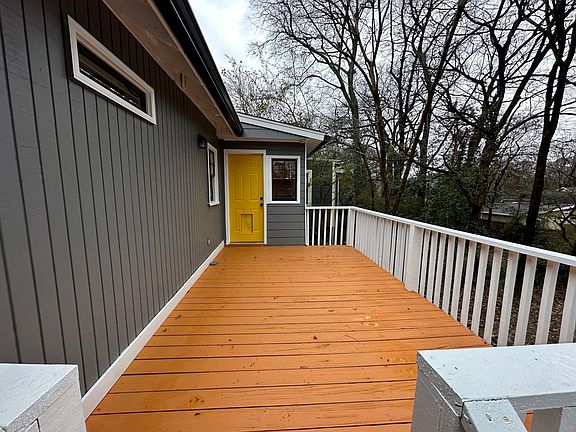 newly painted back deck