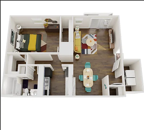 Floor plan 1 Bedroom 1 Bathroom