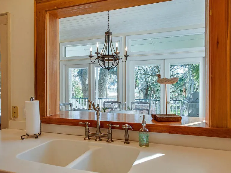 View from kitchen sink out to the marsh