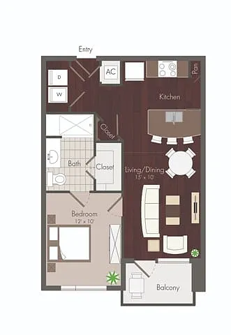 Floor plan Asbury - Renovated