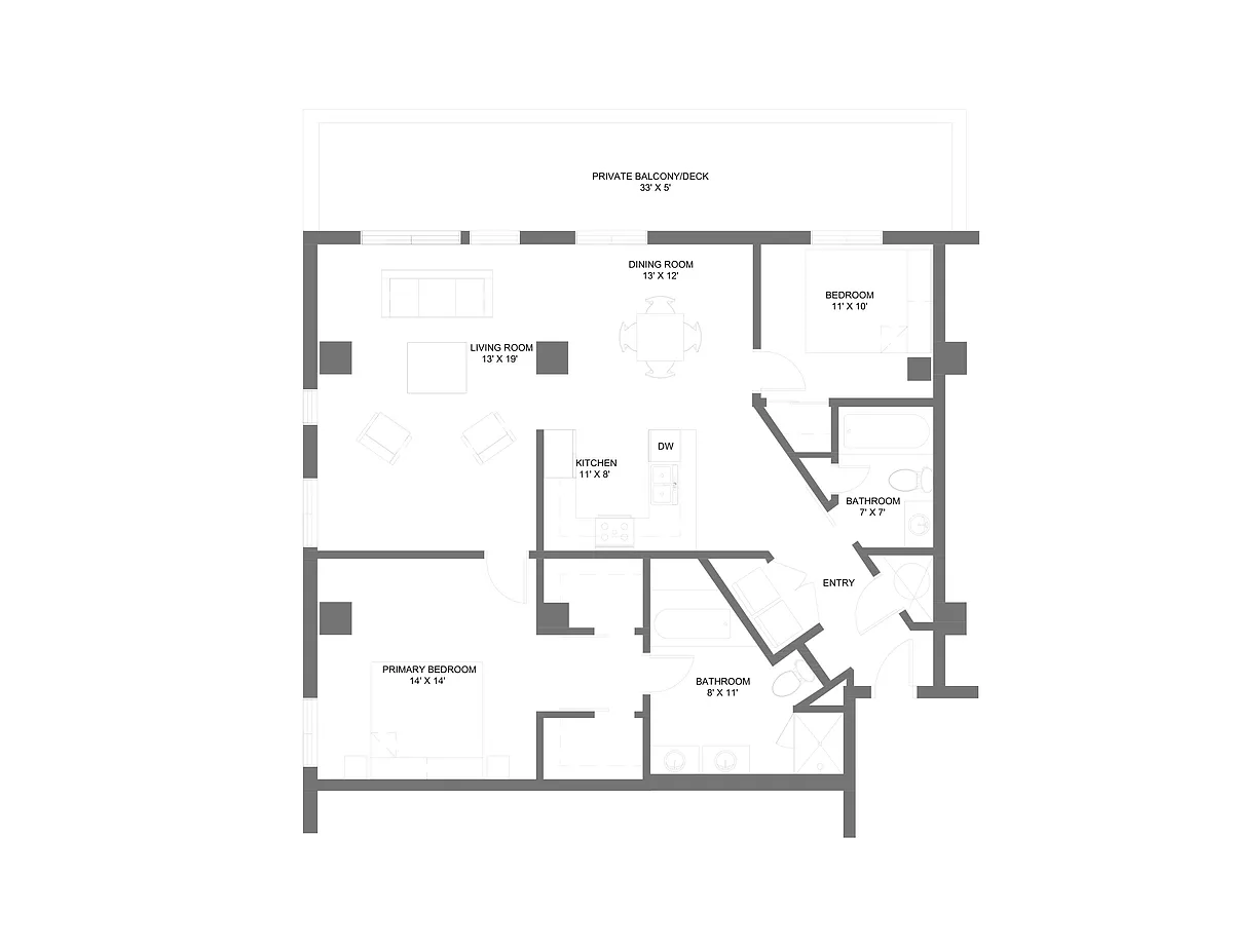 Floor plan 2x2D