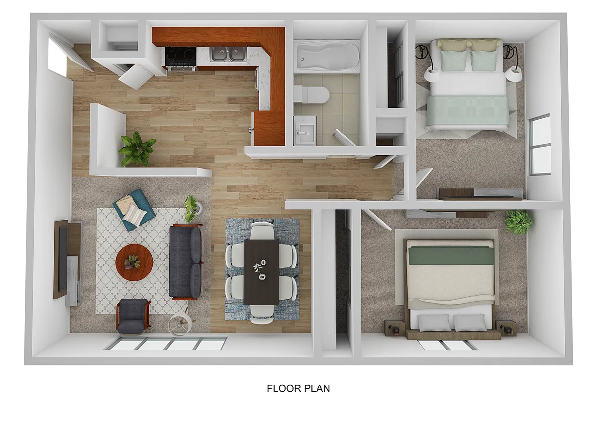 Floor plan Two Bedroom