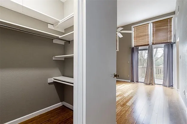 Walk-in closet off of Master