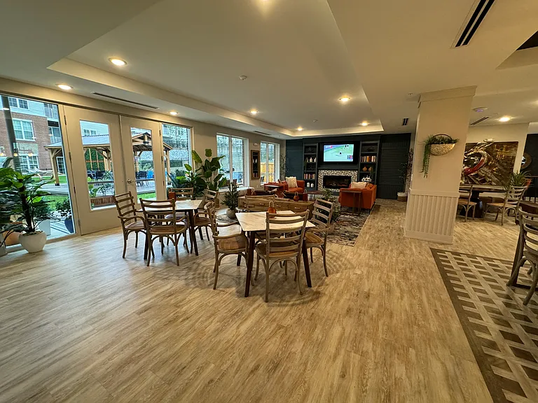 Elevated Entertainment: Clubhouse with Scenic Courtyard Views