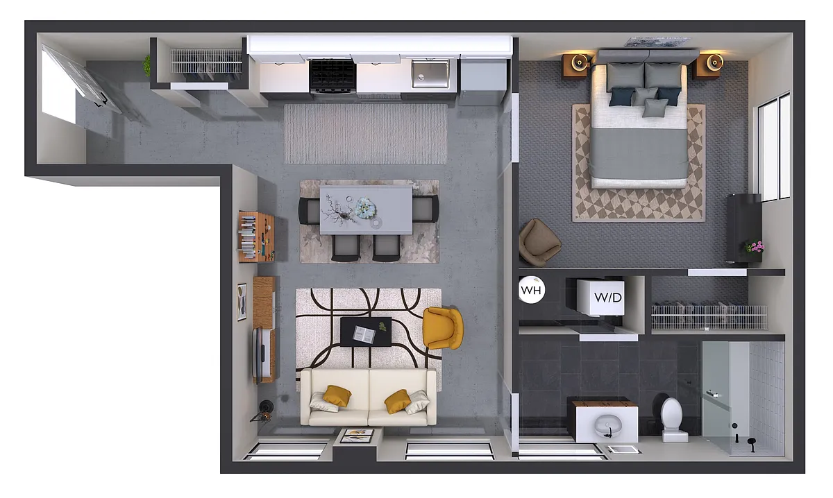 Floor plan X15 - Furnished